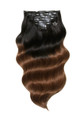 Espresso Ombre - Deluxe 18" Seamless Clip In Human Hair Extensions 180g